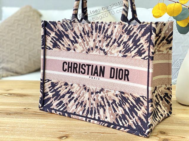 Dior女包 迪奧Book Tote多色刺繡帆布托特包 Dior刺繡購物袋  dfk1660